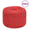 vidaXL Boottouw 8 mm 250 m polypropyleen rood