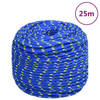 vidaXL Boottouw 6 mm 25 m polypropyleen blauw