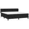 vidaXL Boxspring met matras fluweel zwart 160x200 cm