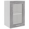 vidaXL Wandkast 40x31x60 cm glas en bewerkt hout grijs sonoma eiken