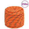 vidaXL Boottouw 16 mm 250 m polypropyleen oranje