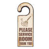 Clayre & Eef Tekstbord 11x30 cm Bruin Hout Rechthoek Service Room Wandbord Bruin Wandbord