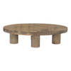 Clayre & Eef Plantentafeltje 29x16x7 cm Bruin Hout Ovaal Plantenstandaard Bruin Plantenstandaard