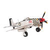 Clayre & Eef Decoratie Miniatuur 35x32x13 cm Grijs Ijzer Miniatuur Vliegtuig Grijs Miniatuur Vliegtuig