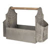 Clayre & Eef Decoratie tuingereedschapskist 50x26x23 cm Grijs Ijzer Rechthoek Grijs