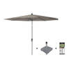 Platinum Riva parasol 3 m. rond - Premium - Havanna + voet + hoes