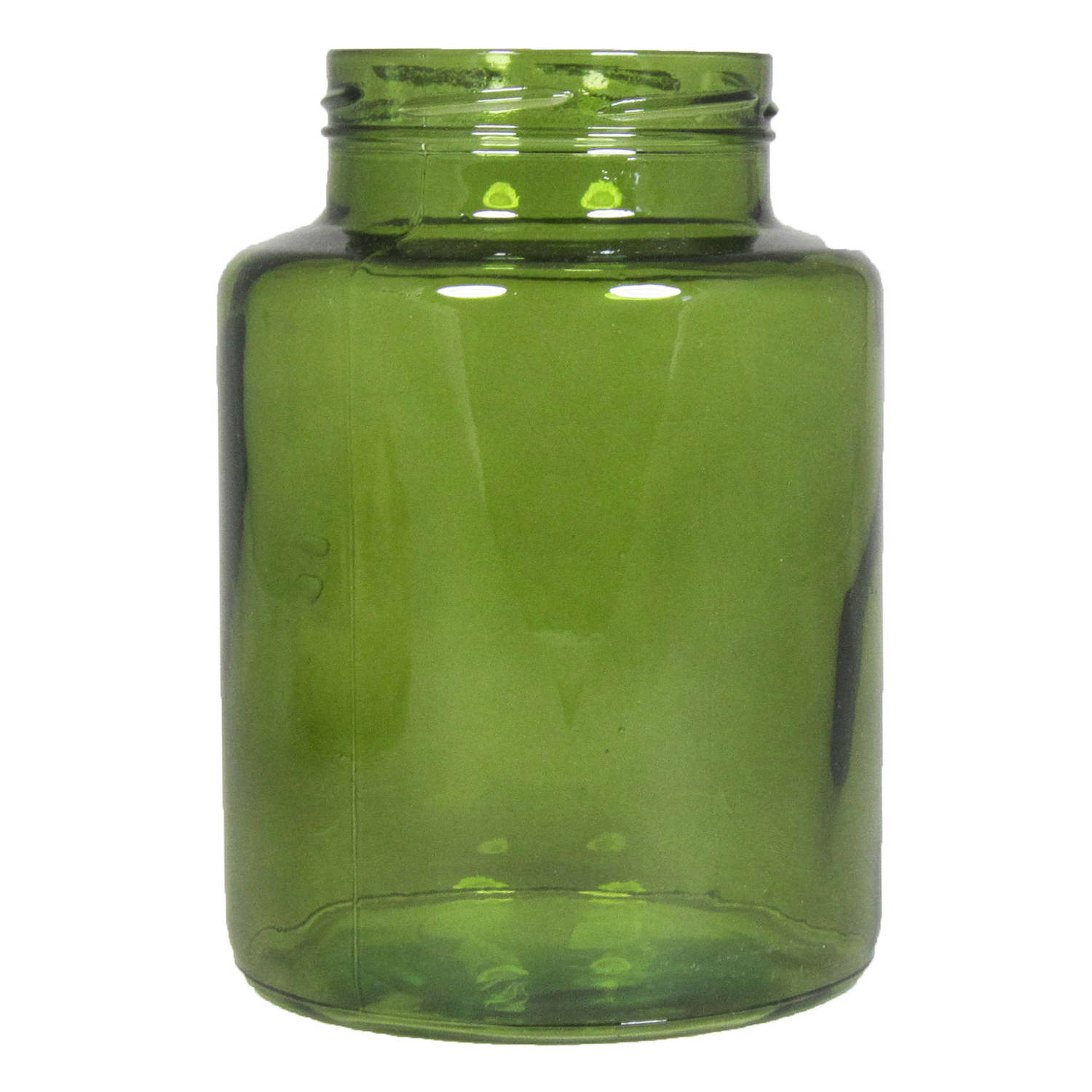 Floran Bloemenvaas - Asymmetrisch - groen/transparant glas - H25 x D17 cm