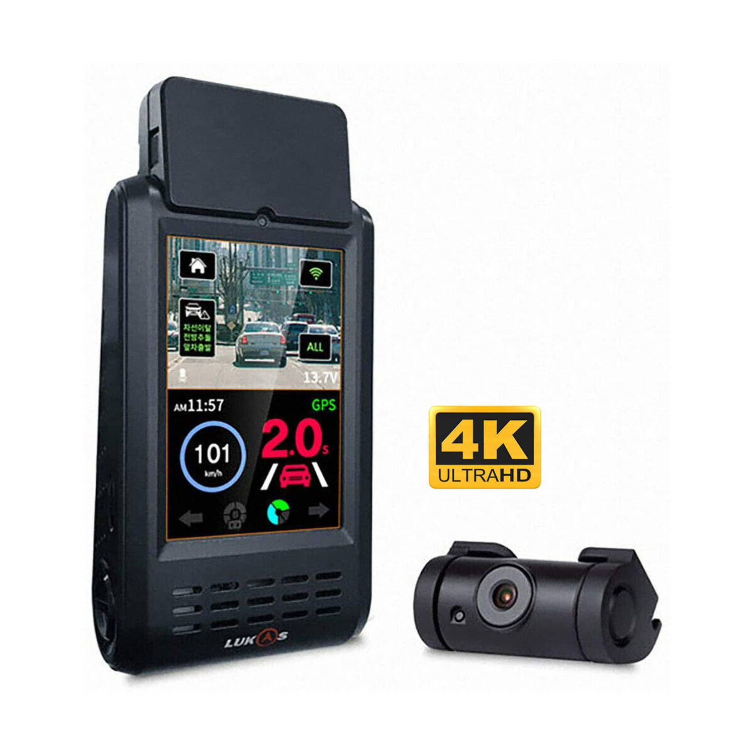 LUKAS H900 4K Touch Wifi GPS 128gb dashcam