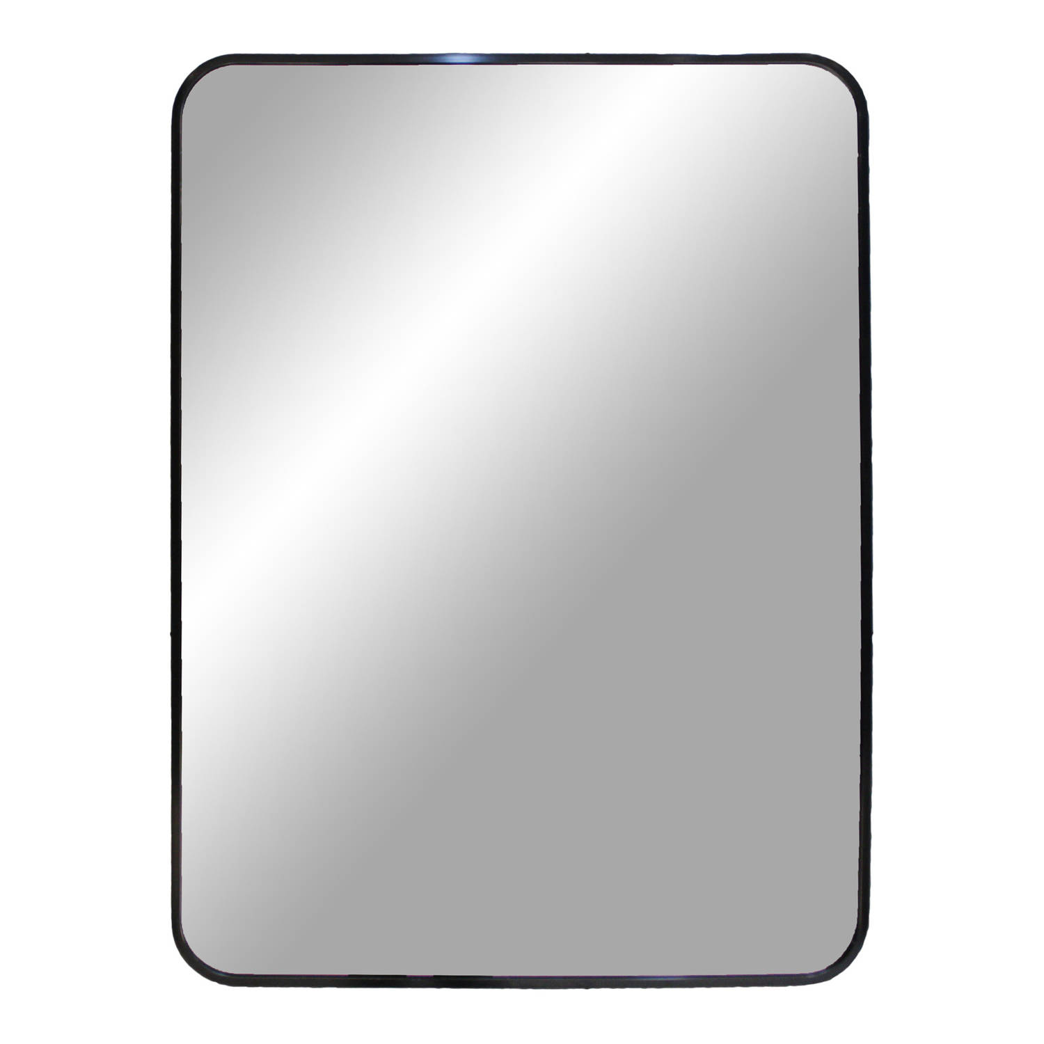 Spiegel zwart Rosie 50x70 cm ronde rand