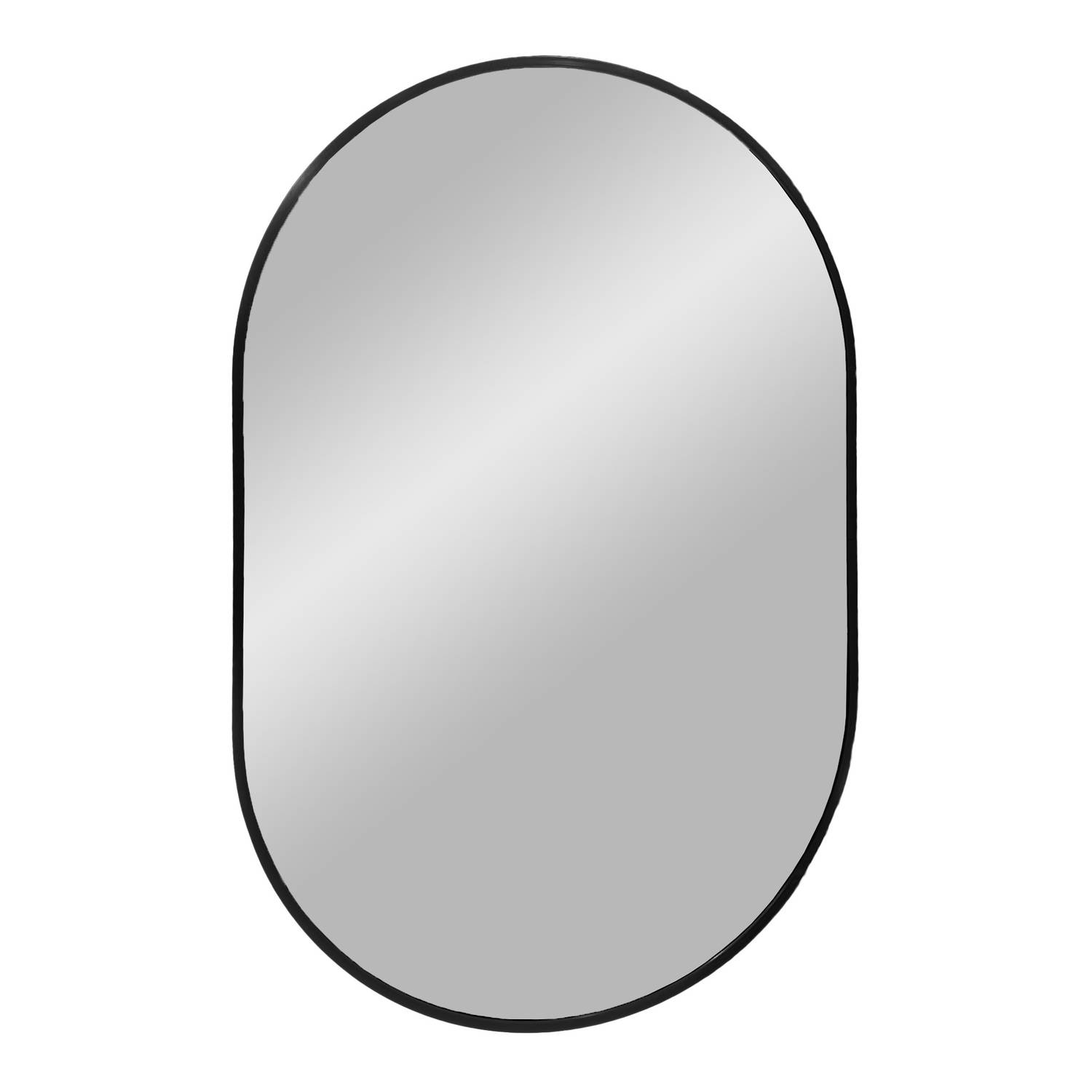 Ovale spiegel zwart Rosie 50x80 cm