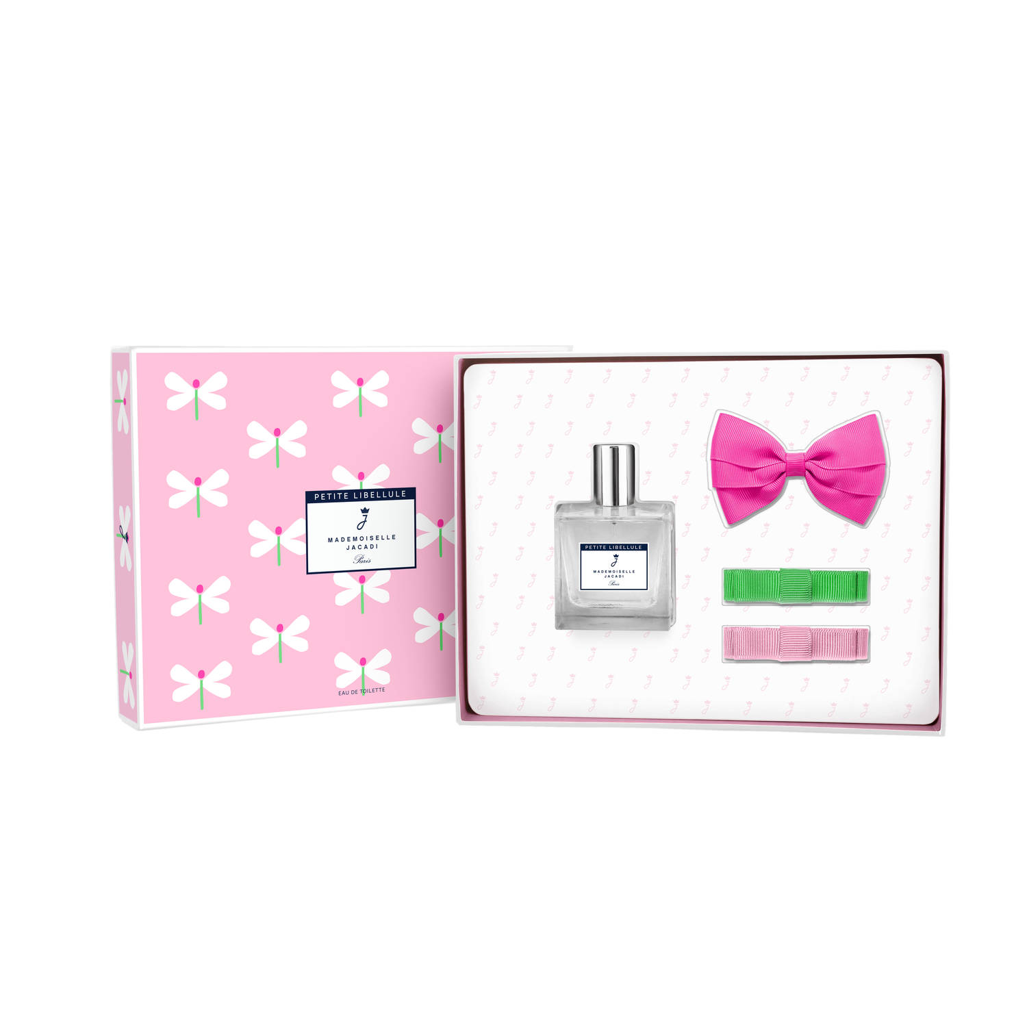 Jacadi Paris Mademoiselle Petite Libellule Set - Eau De Toilette 100 ml & Haarspeldjes - Kinderparfum Voor Meisjes