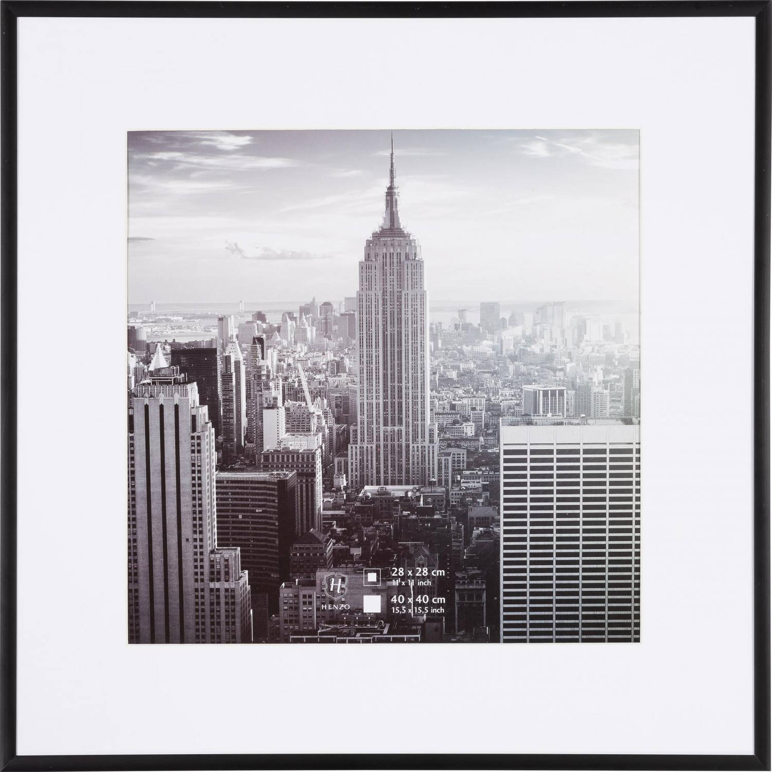 Henzo Fotolijst Manhattan Fotomaat 40x40 cm Zwart