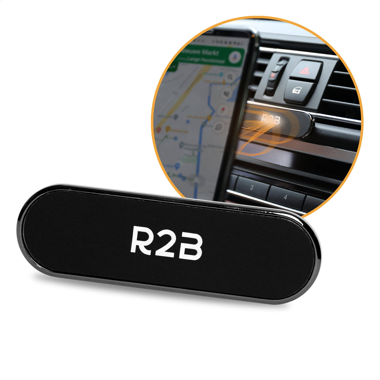 R2B Sterke Magnetische telefoonhouder auto - Voor dashboard/console - Mobiel / Gsm houder - Model ""Volendam""