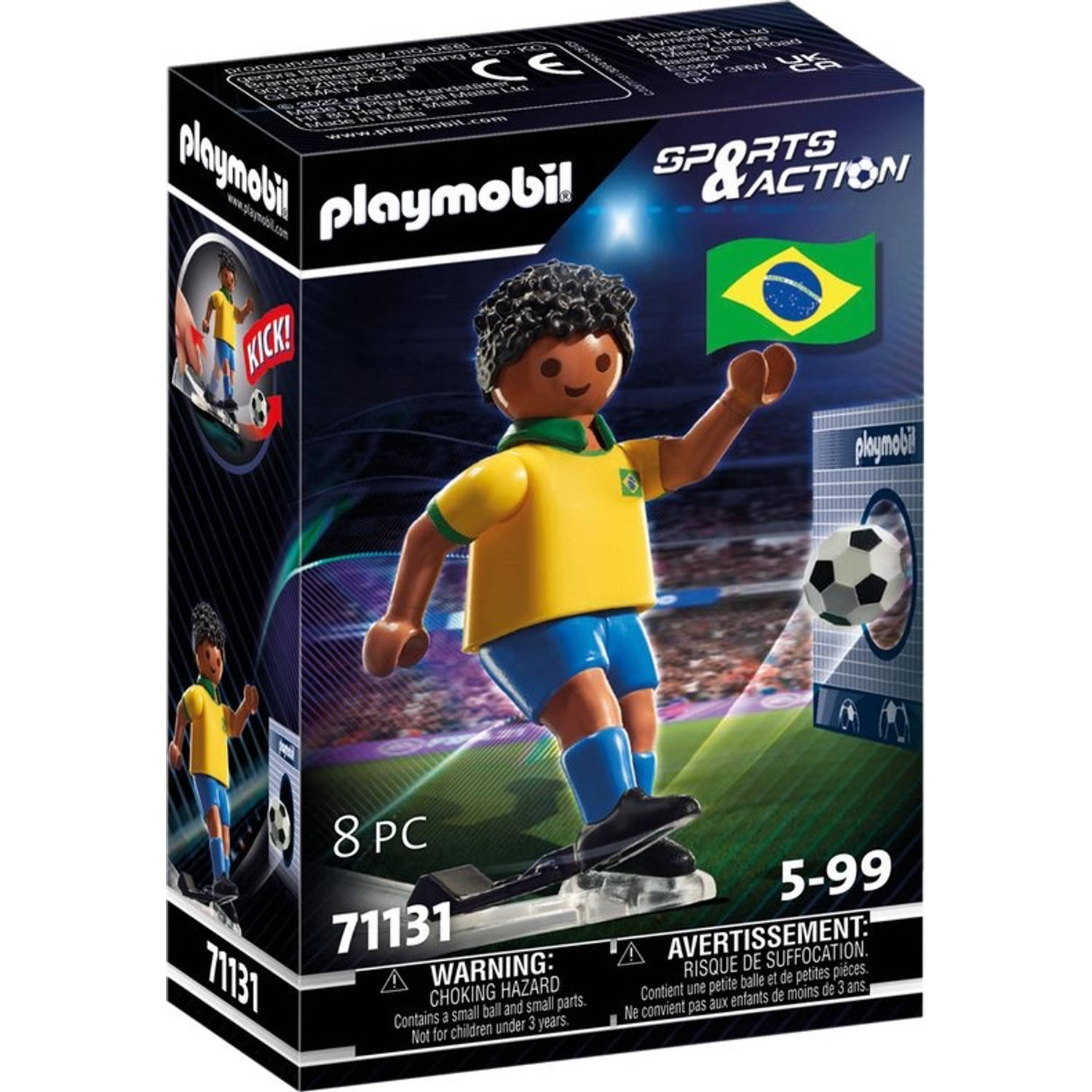 PLAYMOBIL Sports & Action Voetballer Brazilië - 71131