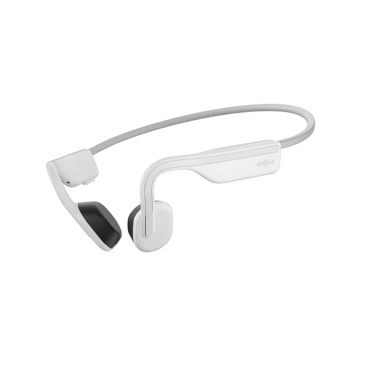 Shokz OpenMove Bluetooth draadloze sport hoofdtelefoon met microfoon, 6 uur speeltijd, IP55 waterdicht (Alpine White)