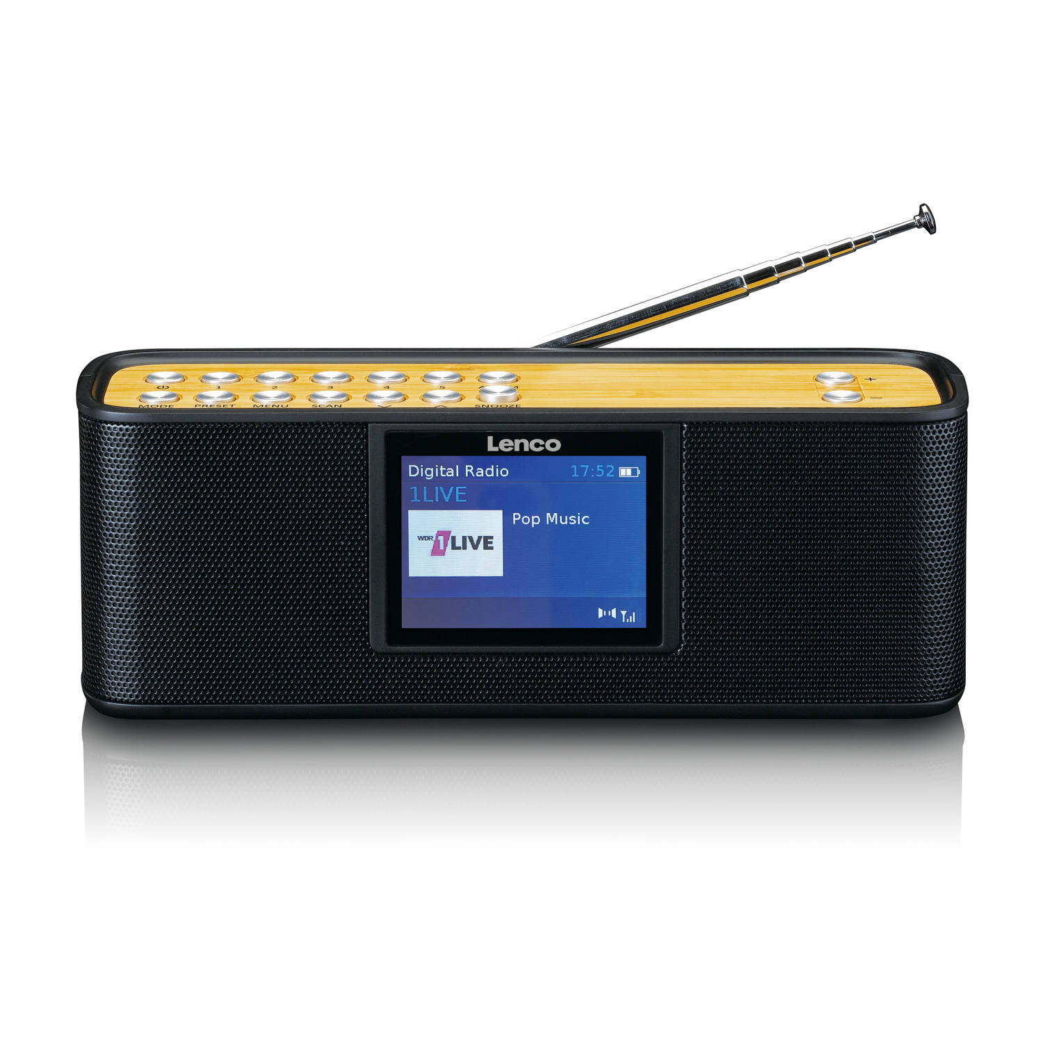 Lenco PDR-045BK - DAB Radio met Bluetooth 5.0 - Zwart