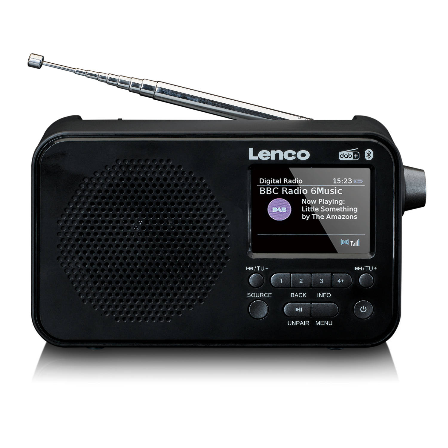 Lenco PDR-036BK - DAB en FM Radio met Bluetooth - Zwart