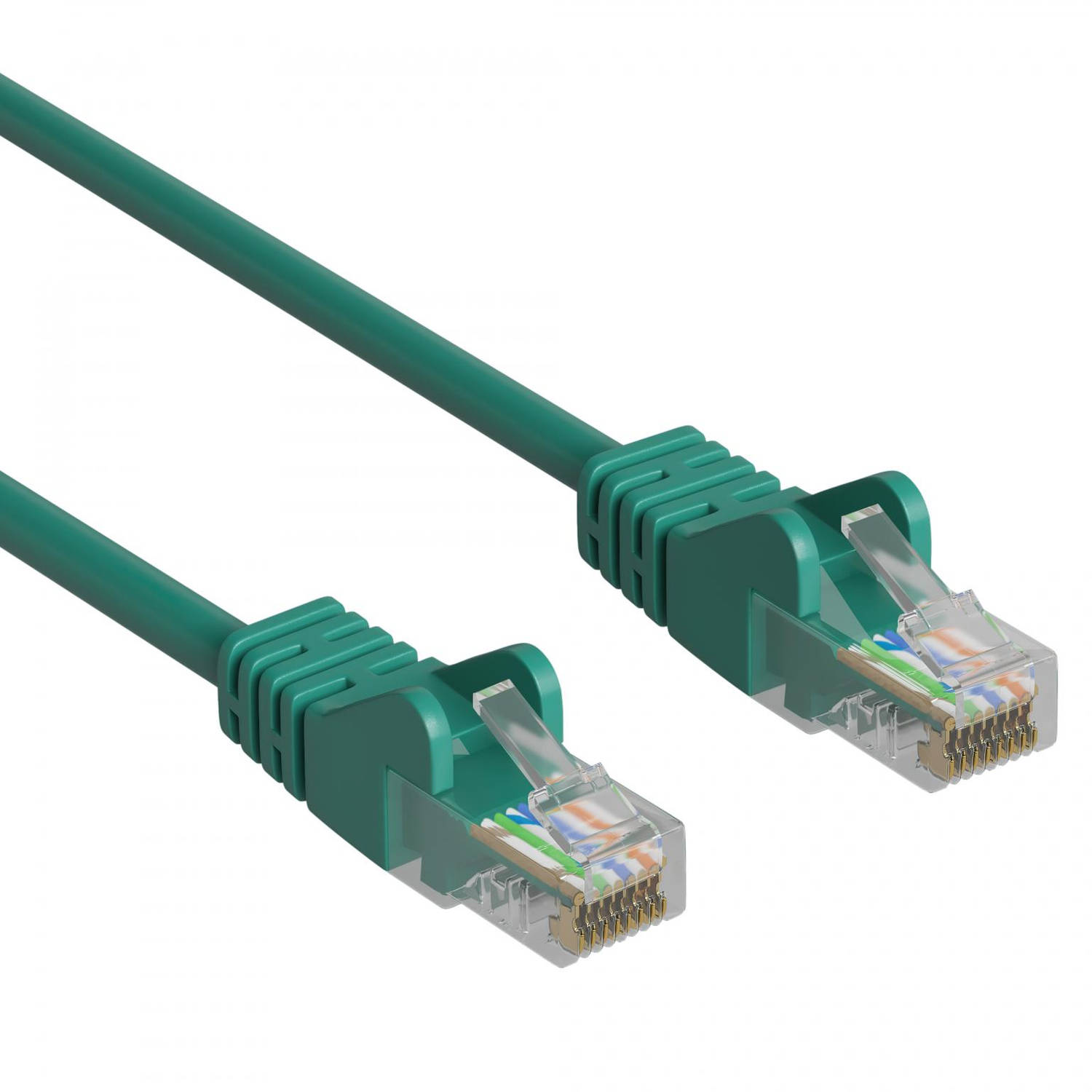 Cat 5e - U/UTP - Netwerkkabel - Patchkabel - Internetkabel - 1 Gbps - 2 meter - Groen - Allteq