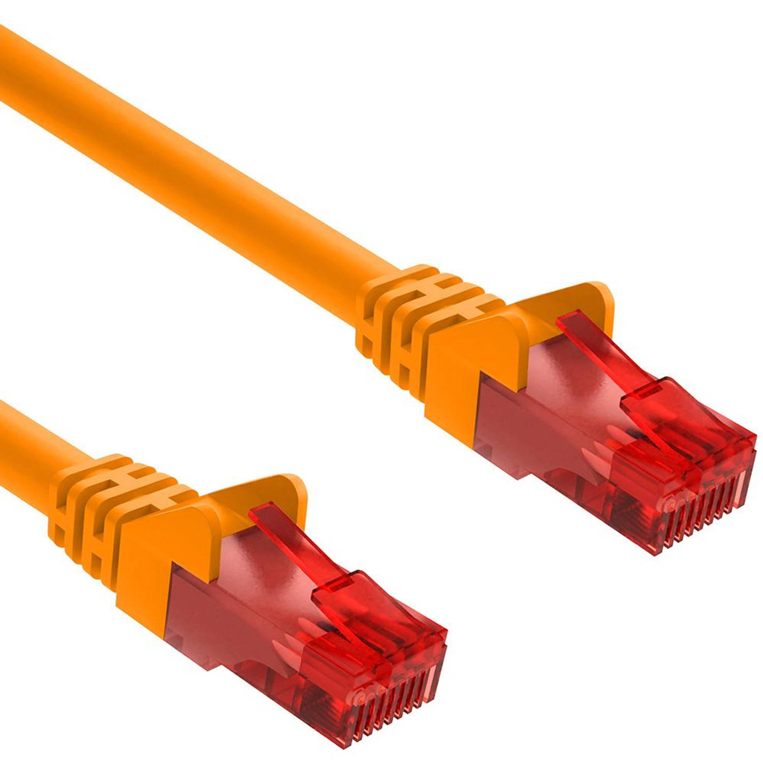 Cat 6 - U/UTP - Netwerkkabel - Patchkabel - Internetkabel - 10 Gbps - 0.5 meter - Oranje - Allteq