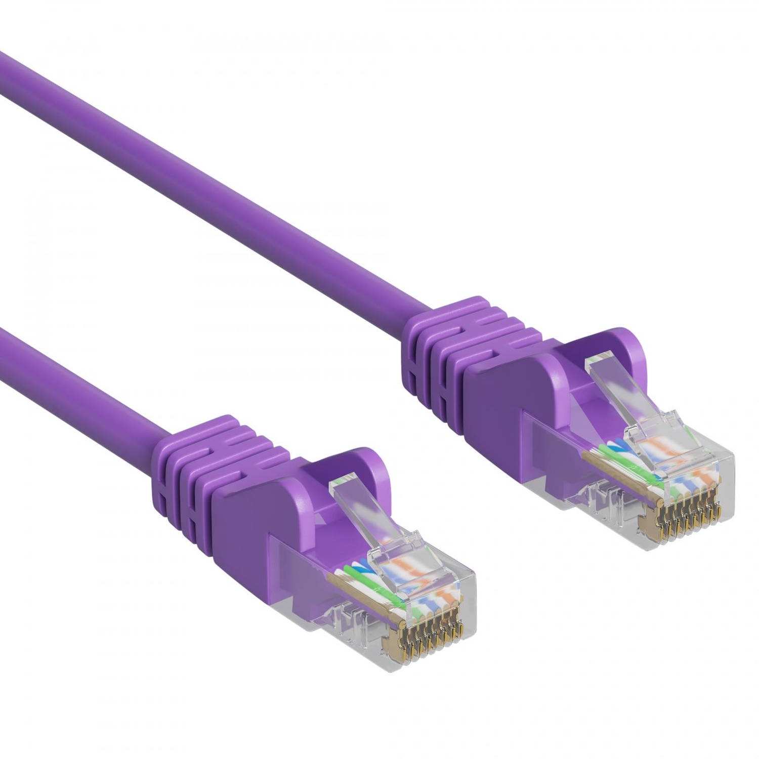 Cat 5e - U/UTP - Netwerkkabel - Patchkabel - Internetkabel - 1 Gbps - 1.5 meter - Paars - Allteq