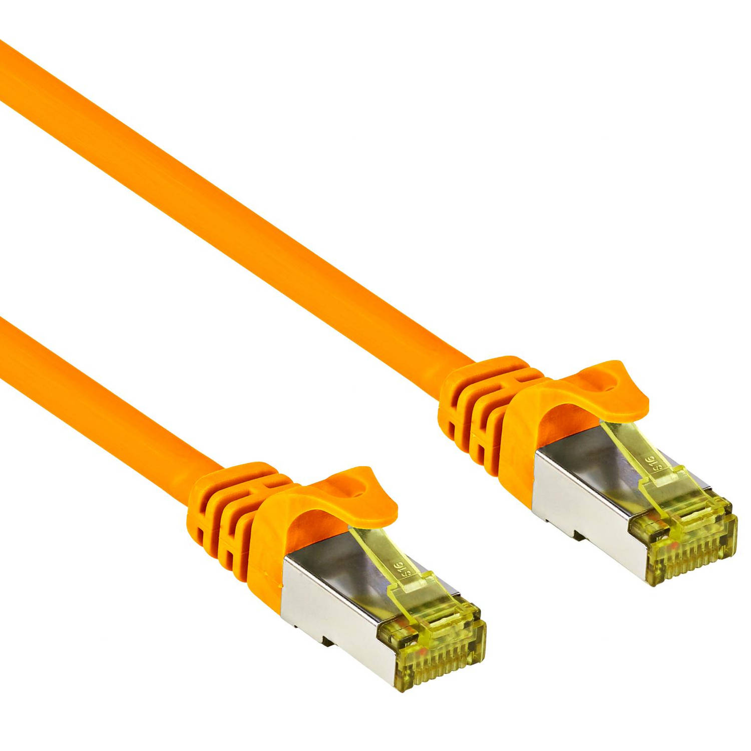 Cat 7 - S/FTP - Netwerkkabel - Patchkabel - Afgeschermd - 10 Gbps - 0.5 meter - Oranje - Allteq
