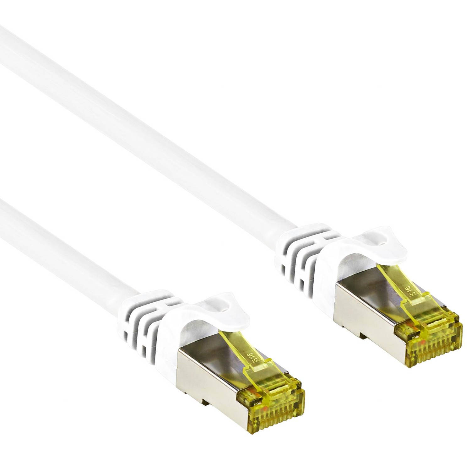 Cat 7 - S/FTP - Netwerkkabel - Patchkabel - Afgeschermd - 10 Gbps - 1 meter - Wit - Allteq