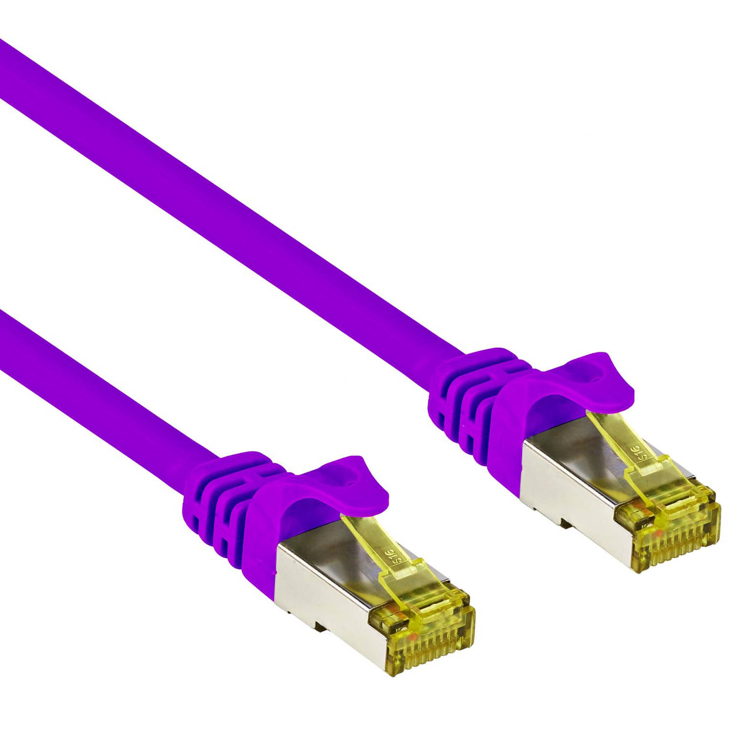 Cat 7 - S/FTP - Netwerkkabel - Internetkabel - Afgeschermd - 10 Gbps - 2 meter - Paars - Allteq