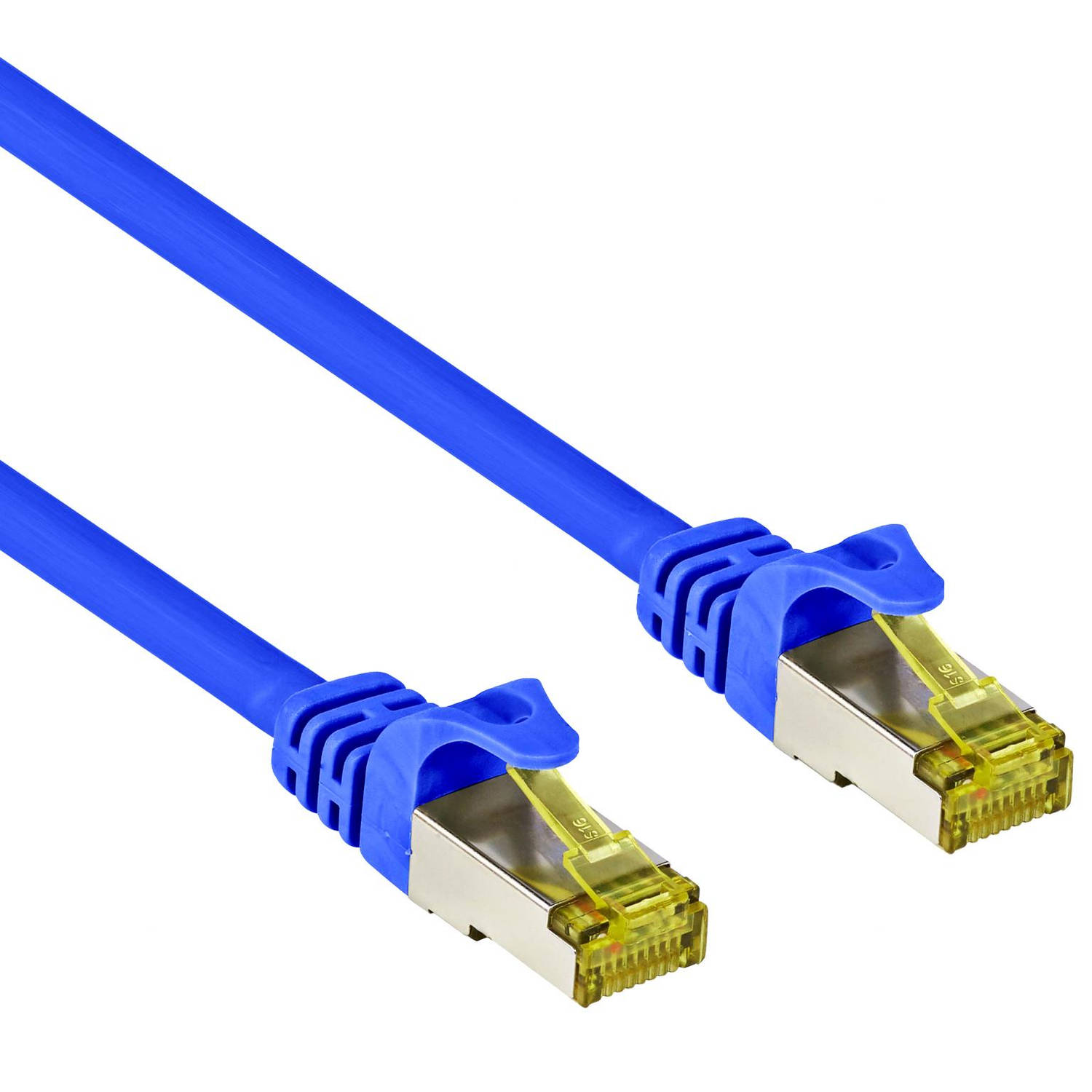 Cat 7 S-ftp Netwerkkabel Patchkabel Afgeschermd 10 Gbps 0.5 Meter Blauw Allteq