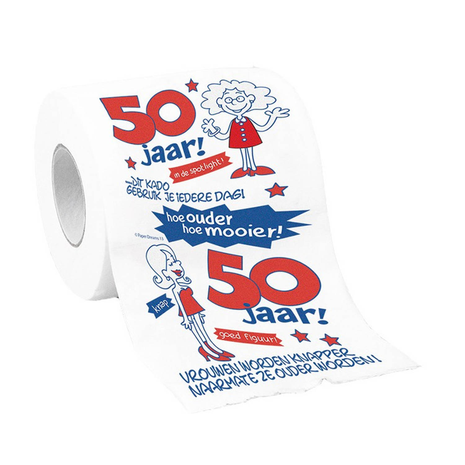 Toiletpapier-wc-papier 50 Jaar Vrouw Met Grappige Tekst 50e Verjaardag Versiering-Decoratie