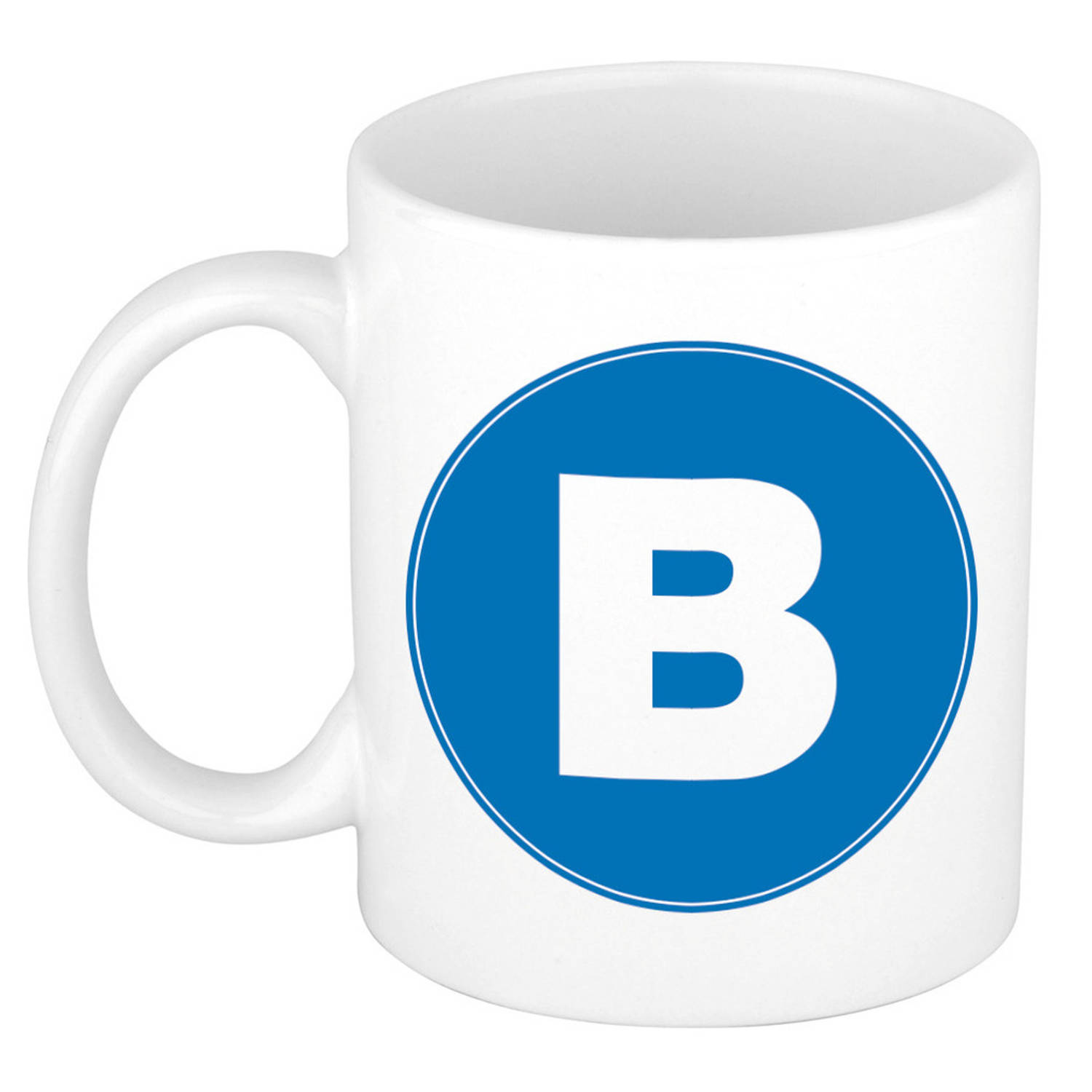 Geweldig Bezighouden wij Mok / beker met de letter B blauwe bedrukking voor het maken van een naam /  woord of team - feest mokken | Blokker