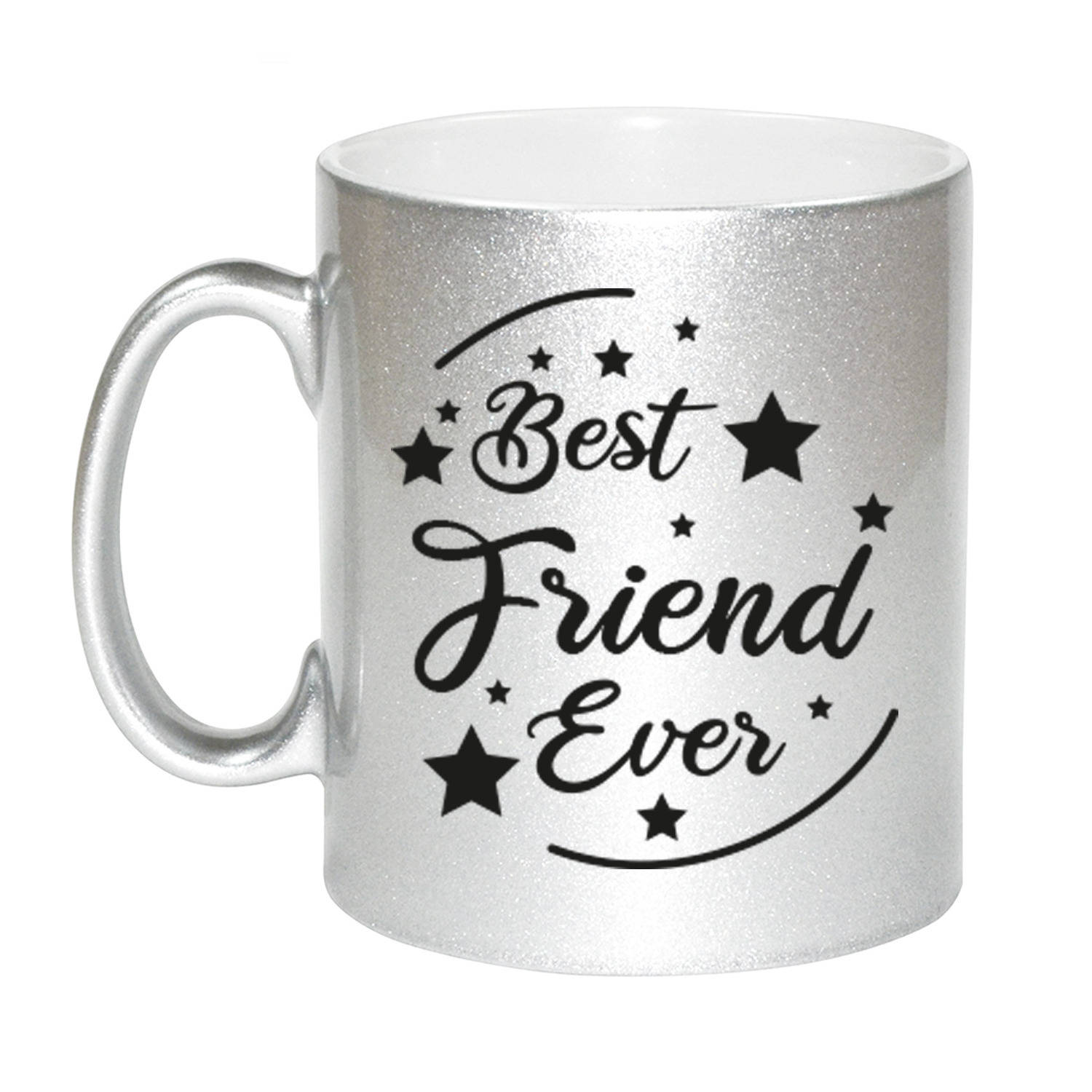 Zilveren Best Friend Ever Cadeau Koffiemok-Theebeker 330 Ml Feest Mokken