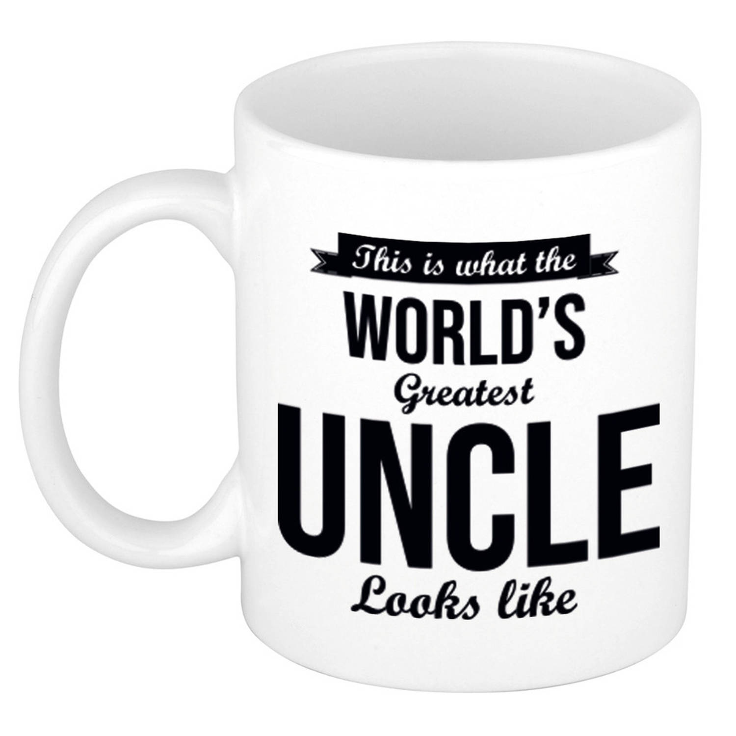 Worlds Greatest Uncle / oom cadeau mok / beker 300 ml - feest mokken