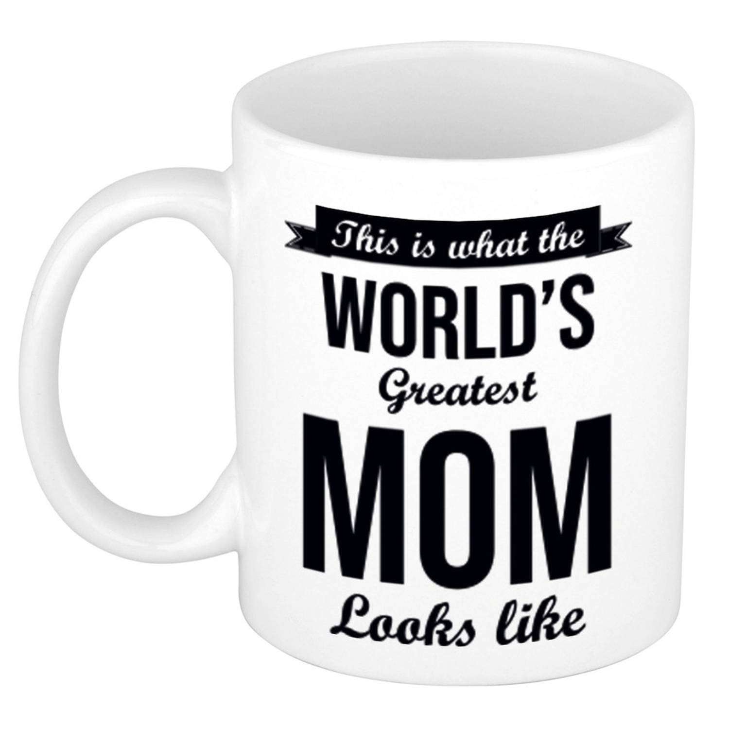 Worlds Greatest Mom cadeau mok / beker 300 ml - feest mokken