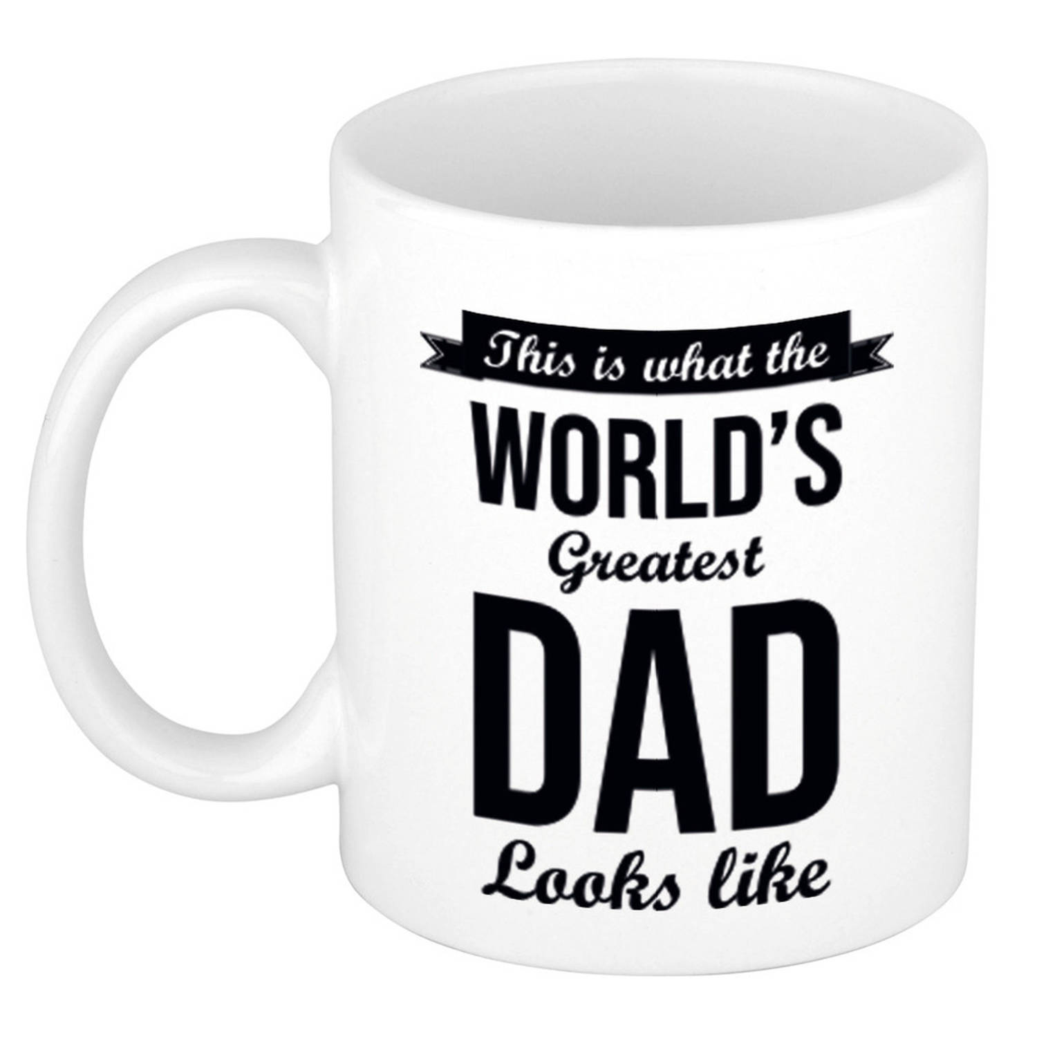 Worlds Greatest Dad cadeau mok / beker 300 ml - feest mokken
