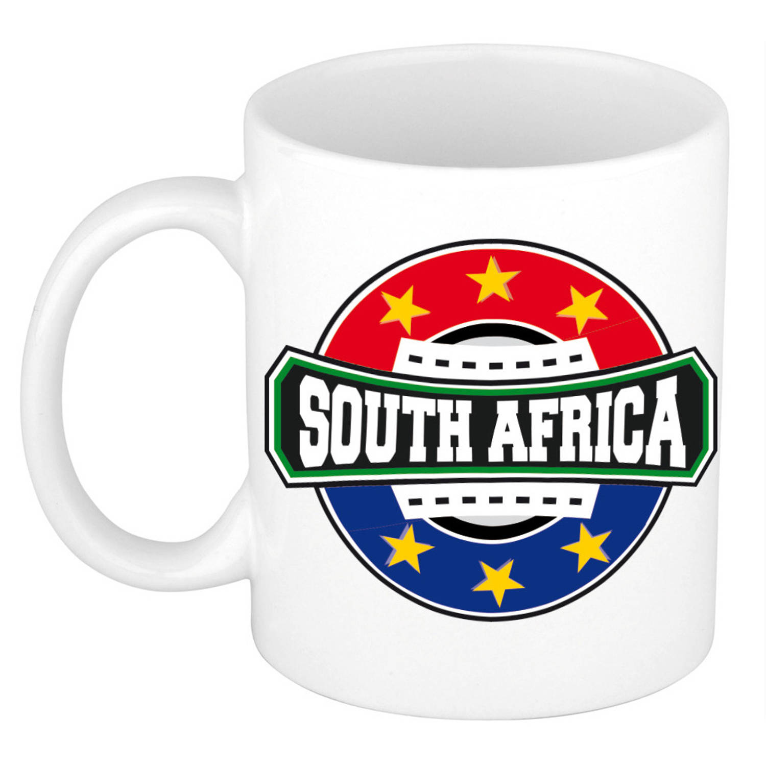 South Africa / Zuid-Afrika logo supporters mok / beker 300 ml - feest mokken