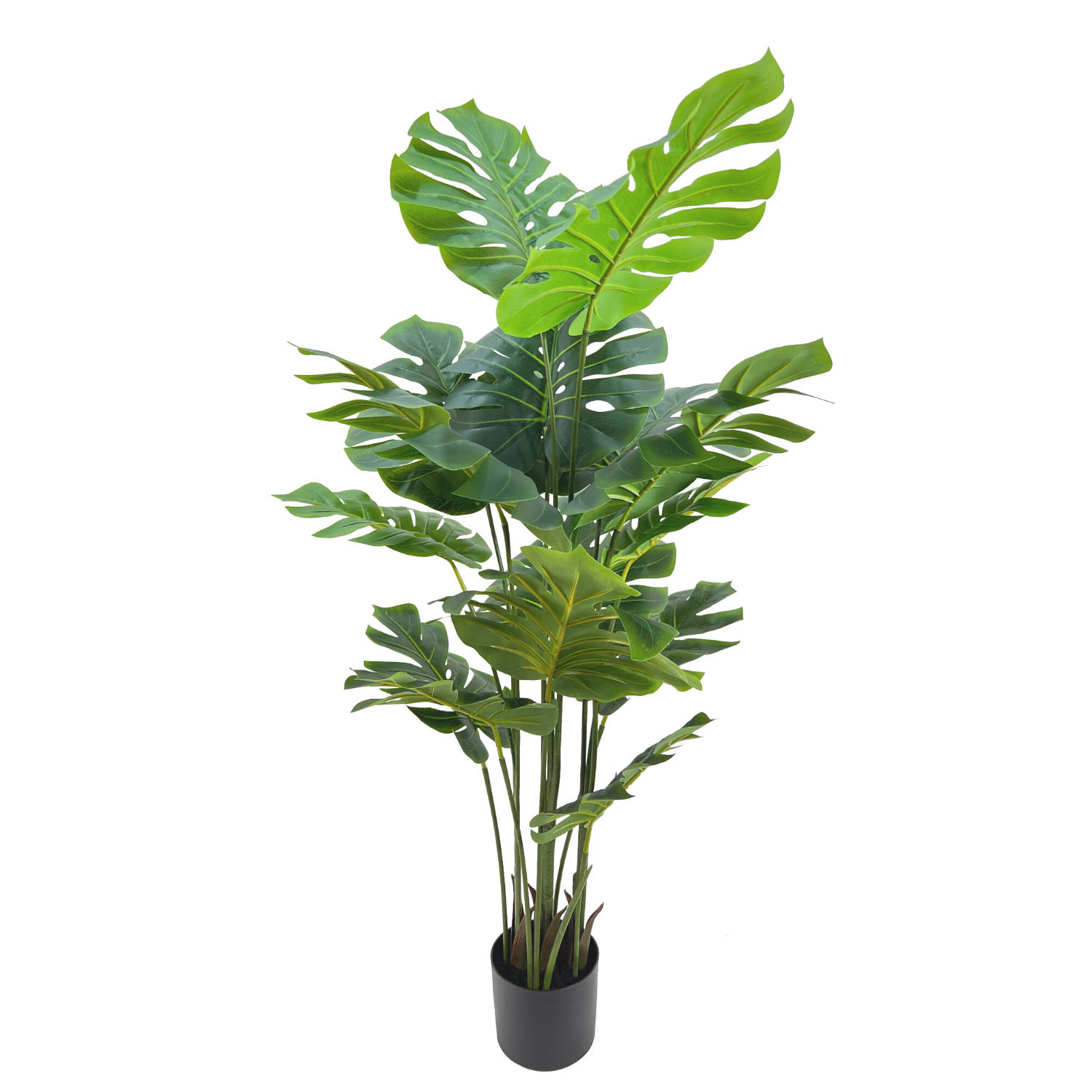 Monstera Kunstplant 145cm | Grote Monstera Kunstplant | Kunstplant voor Binnen | Grote groene kunstplant | Kunst gatenplant | Nep Monstera