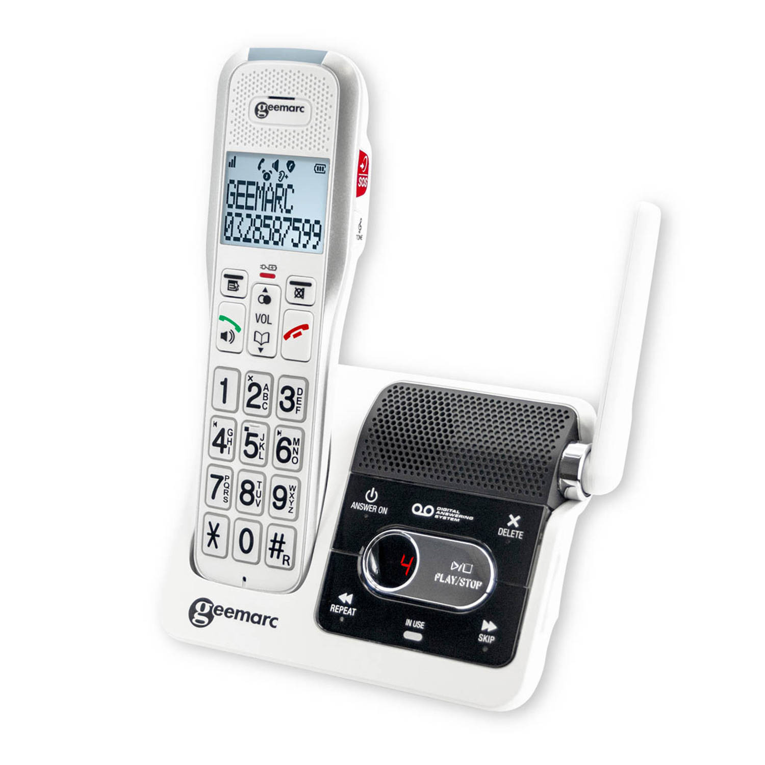 Geemarc AmpliDECT 595 ULE Vaste telefoon Draadloos Voor slechthorenden en slechtzienden -50dB geluid