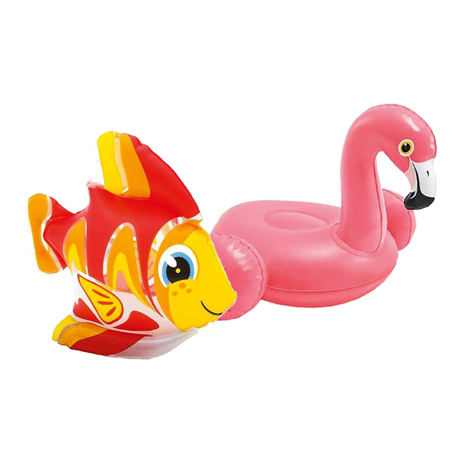 duim Polair Het beste Intex kleine opblaas dieren zwembad setje flamingo/vis 25 cm -  opblaasspeelgoed | Blokker