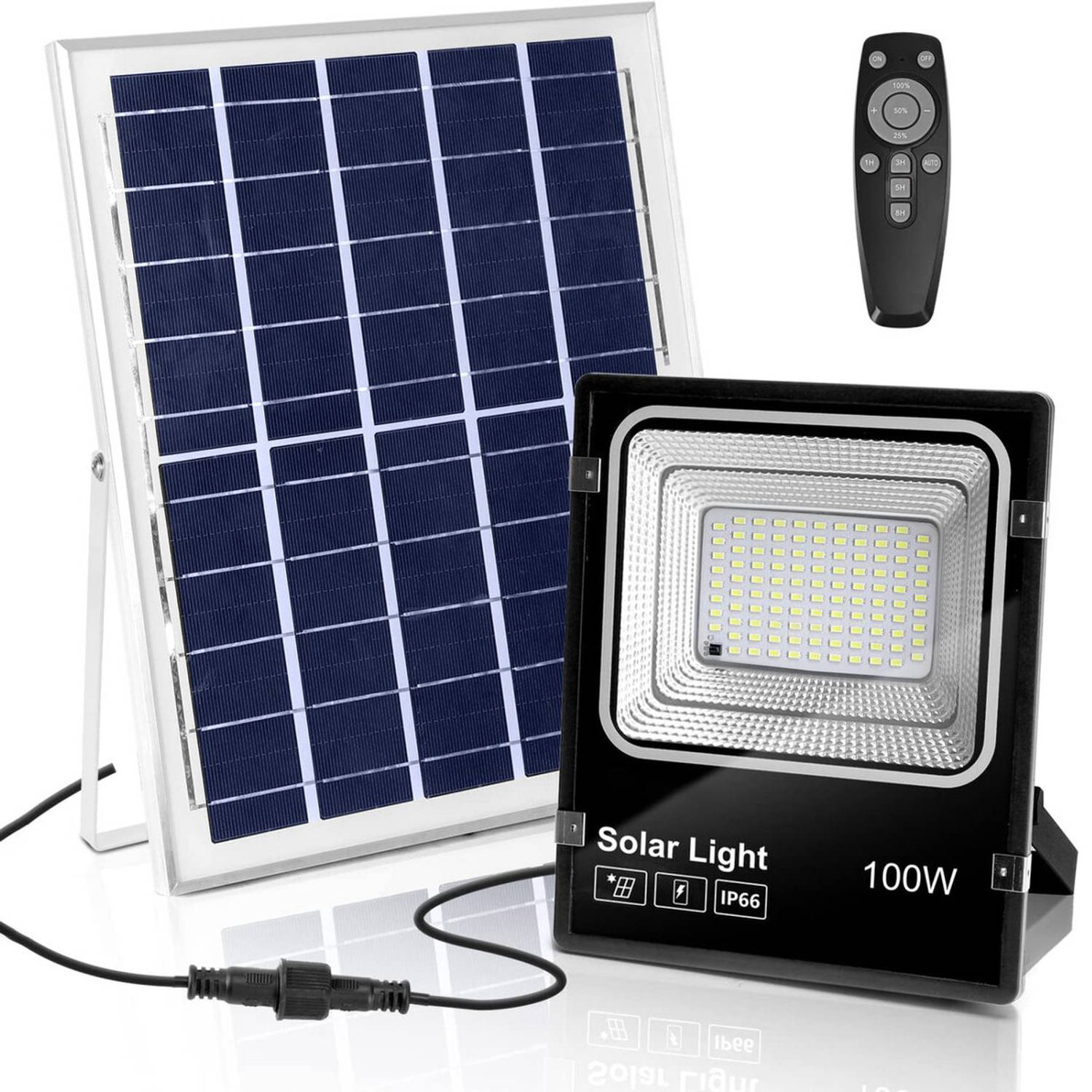 achtergrond vervagen Verdeelstuk LED Floodlight op Zonne-energie - LED Schijnwerper - Aigi Solina - LED  Solar Tuinverlichting Wandlamp - | Blokker