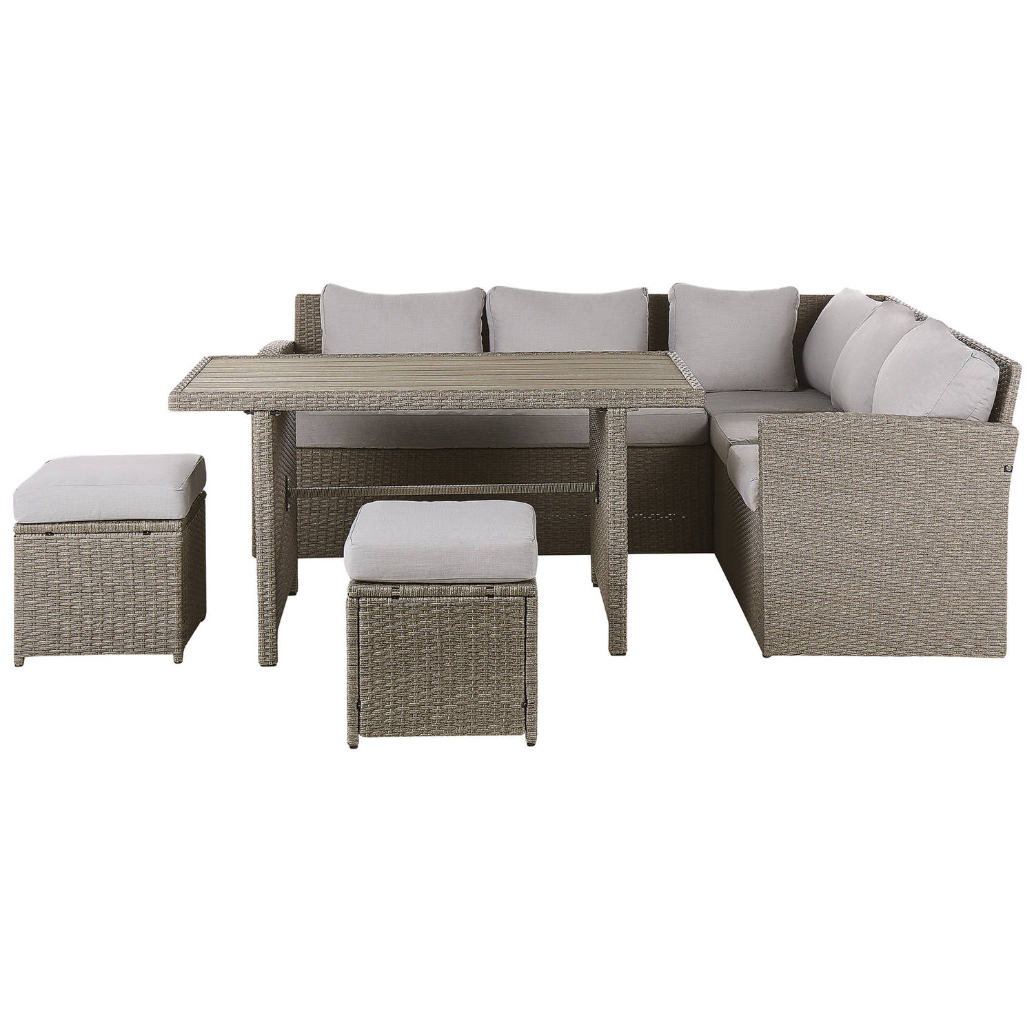Beliani BARDI Sofa set met tafel 201x177x74