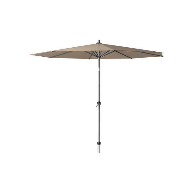 Platinum Riva stokparasol 3 m. rond - Taupe met voet en hoes