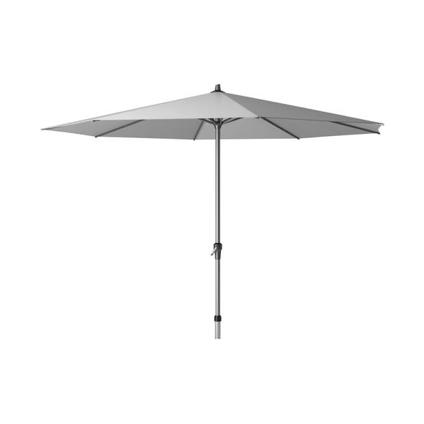 Platinum Riva stokparasol 3.5 m. rond - Light Grey met voet en hoes