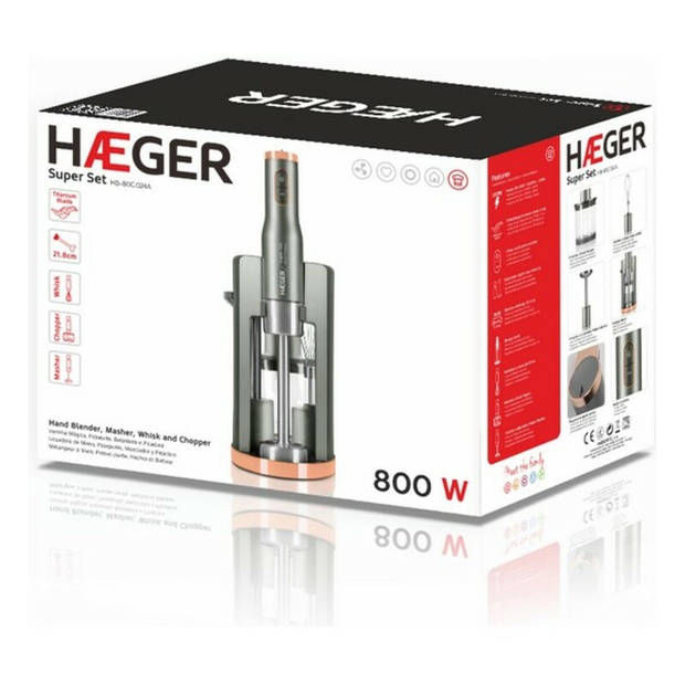 Handblender Haeger Super Set Grijs 800 W