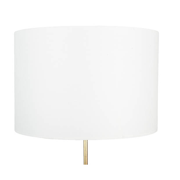 Clayre & Eef Tafellamp Ø 30x60 cm Goudkleurig Kunststof Bureaulamp Goudkleurig Bureaulamp