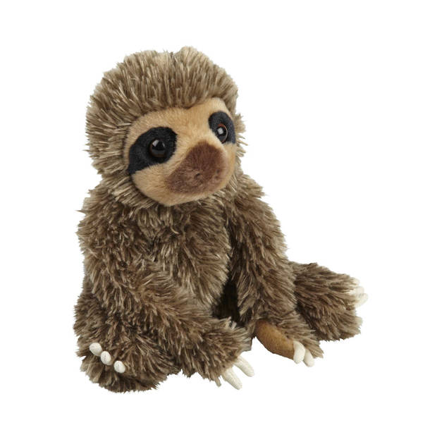 Knuffeldieren set vos en luiaard pluche knuffels 18 cm - Knuffel bosdieren