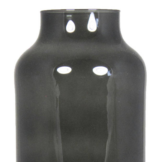 Bloemenvaas - smoke grijs/transparant glas - H35 x D15 cm - Vazen