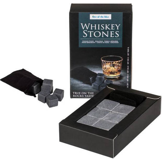 6x Whiskey/whisky koelstenen 2,5 cm - Whiskeystenen