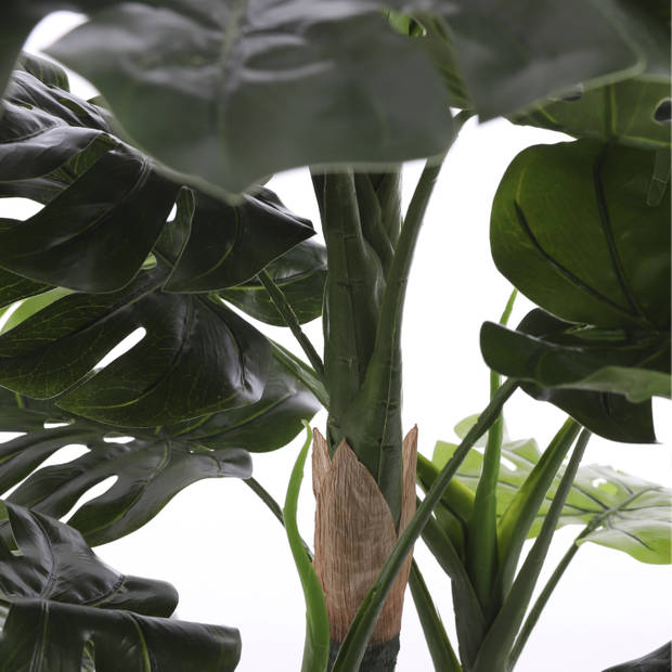 Monstera struik kunstplant staand 140 cm - Grote huis/kantoorplant - Kunstplanten