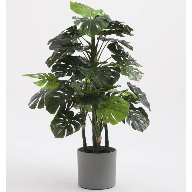 Mica Decorations Kunstplant - Monstera - groen - 140 x 75 cm - Kunstplanten