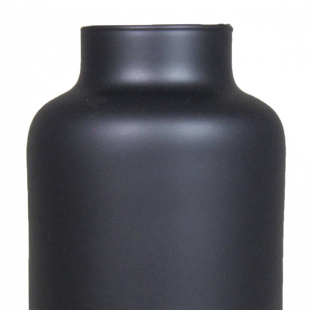 Bloemenvaas - mat zwart glas - H25 x D15 cm - Vazen